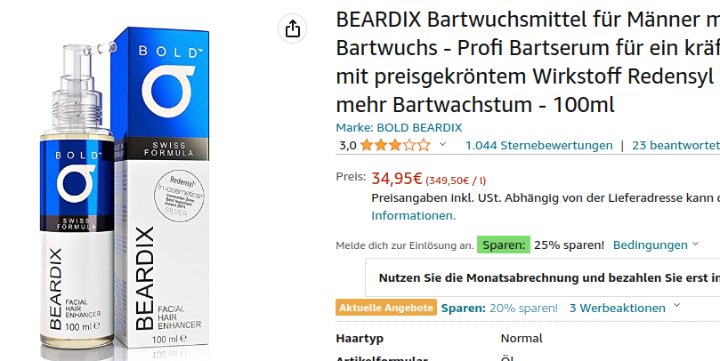 Bartwuchsserum Beardix